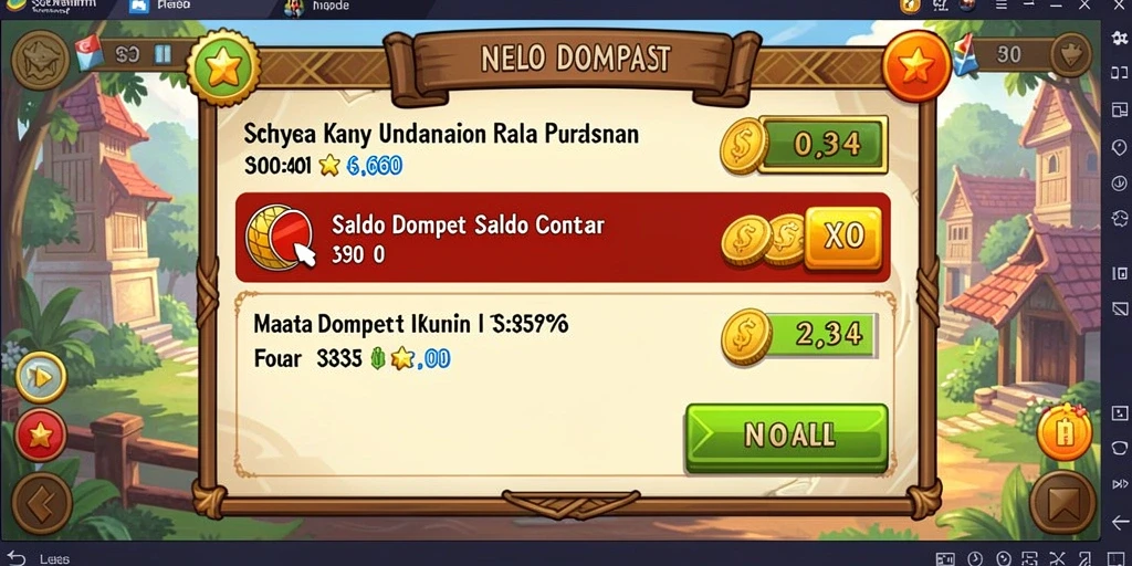 Tampilan menu utama DOMTOTO yang menarik.