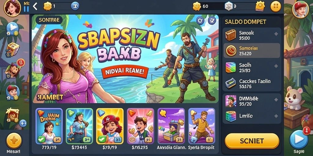 Tampilan awal game yang menarik dan intuitif.