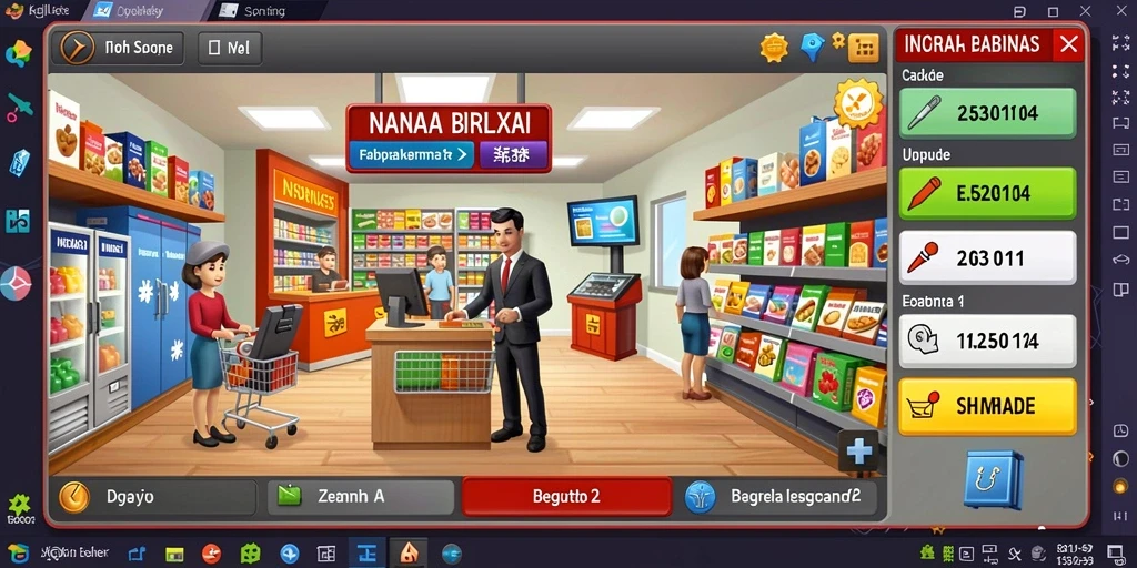 Tangkapan layar menunjukkan layar utama permainan yang menarik.