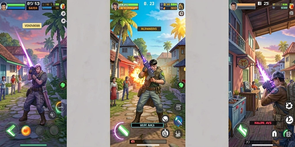 Screenshot menampilkan grafis yang menarik dan antarmuka pengguna yang intuitif.