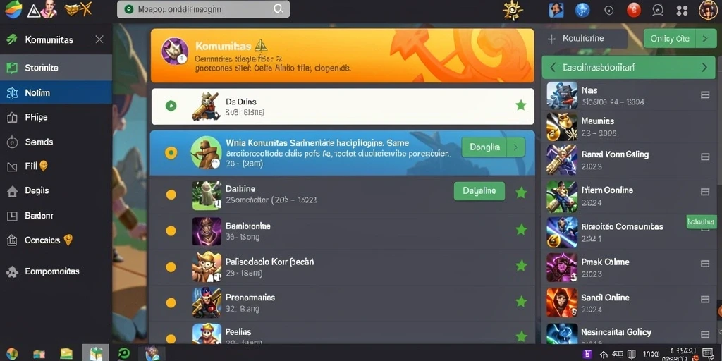 Screenshot menampilkan tampilan awal permainan yang menggugah selera.